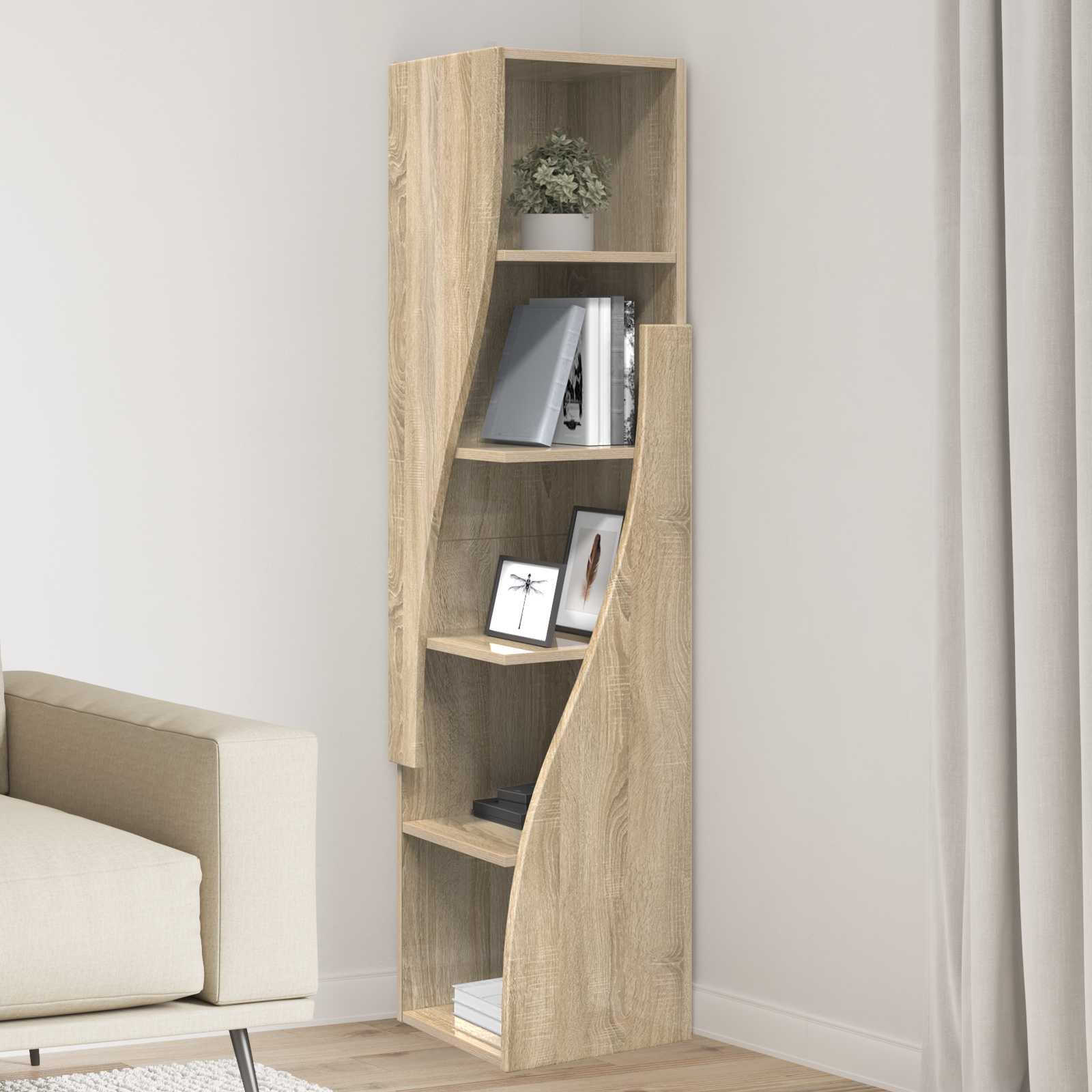 Hoekkast Sonoma Eiken 32x32x140cm Bewerkt hout
