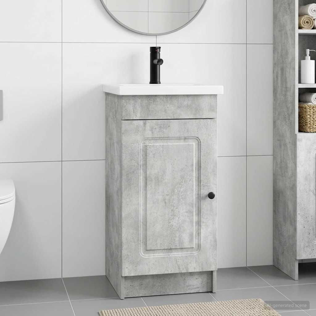 Badkamermeubel met Wasbak Betongrijs 42 x 40 x 84,5 cm