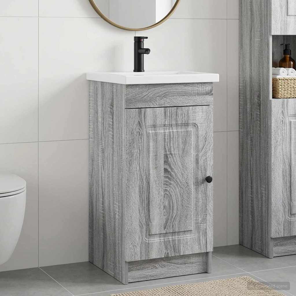 Badkamermeubel met Wasbak Grijs Sonoma 42 x 40 x 84,5 cm