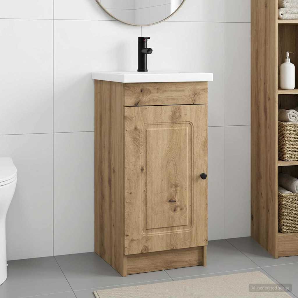 Badkamermeubel met Wasbak Artisanaal eiken 42 x 40 x 84,5 cm