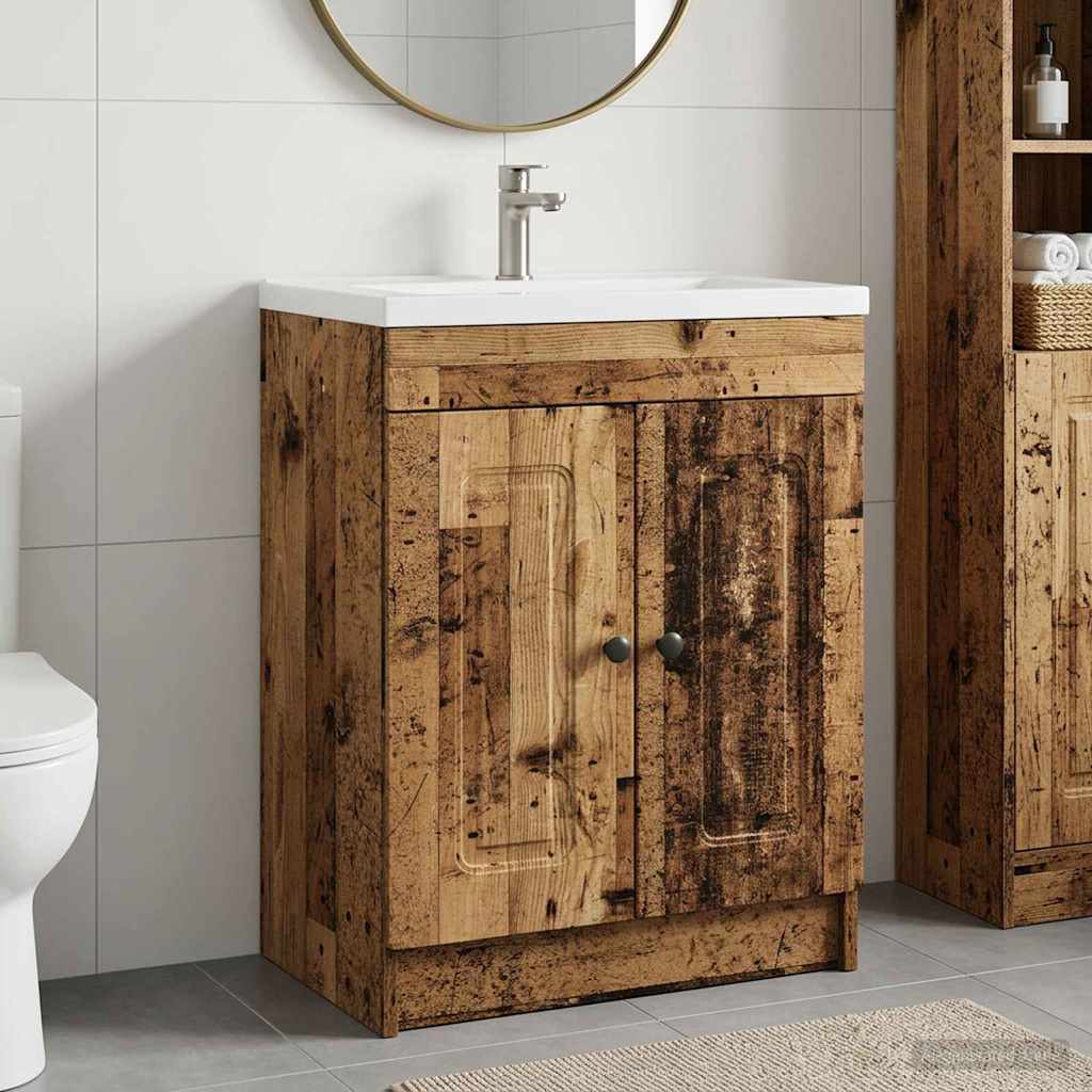 Badkamer onder wastafel kast Oud hout 56 x 37,5 x 81 cm