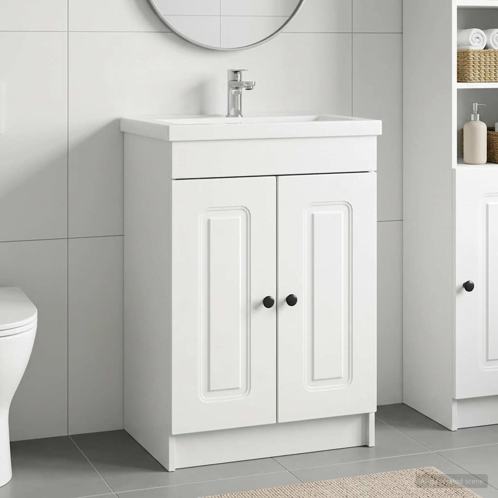 Badkamer onder wastafel kast Wit 78,5 x 37,5 x 81 cm