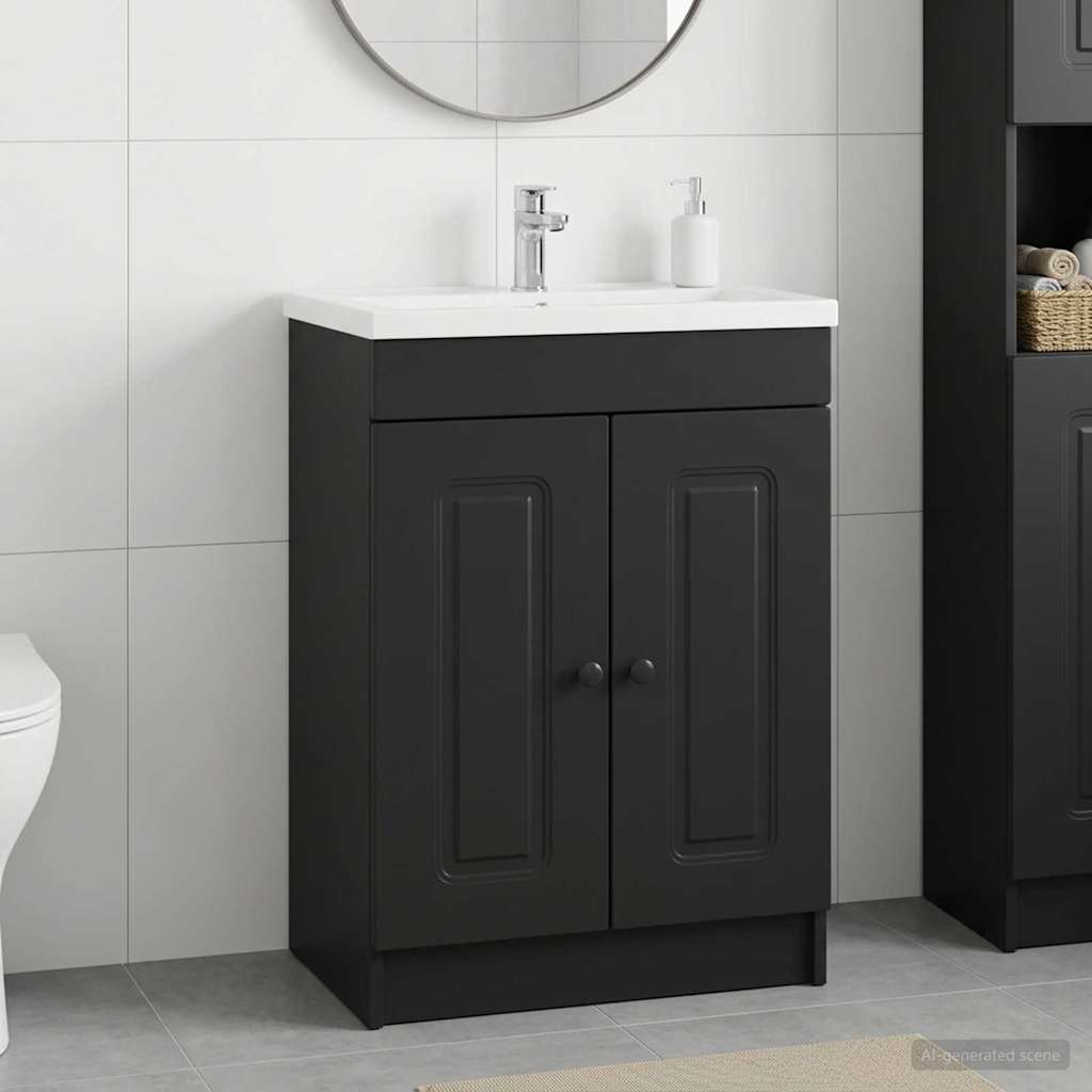 Badkamer onder wastafel kast Zwart 78,5 x 37,5 x 81 cm