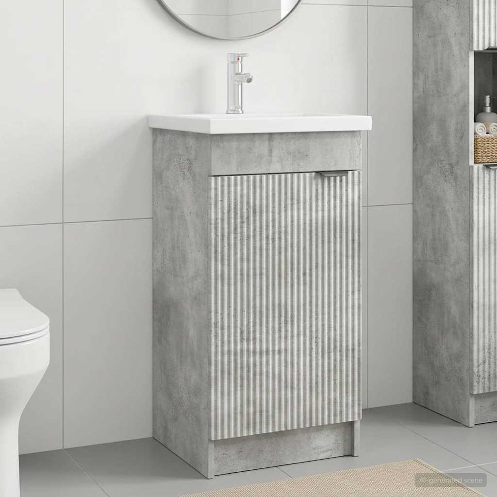 Badkamermeubel met Wasbak Betongrijs 42 x 40 x 84,5 cm