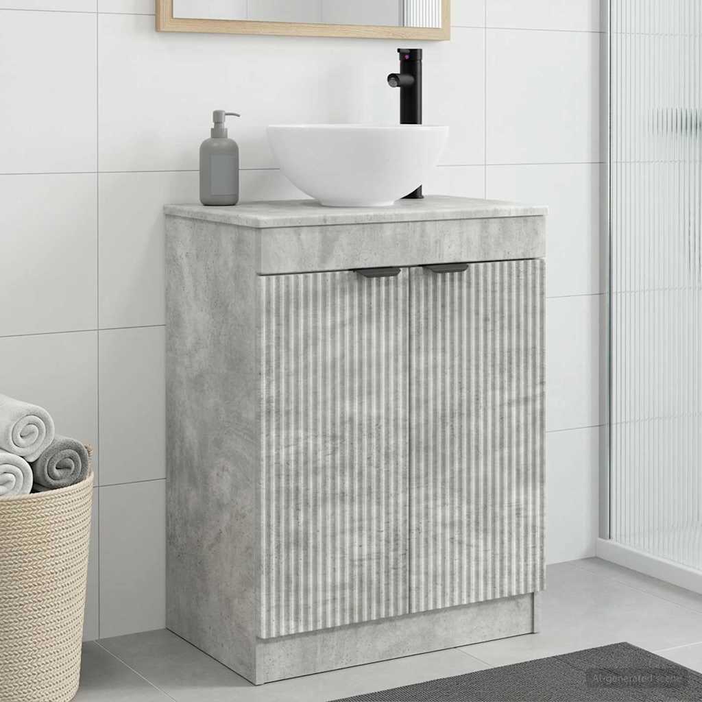 Badkamermeubel met Wasbak Betongrijs 54 x 35 x 83 cm – afbeelding 1