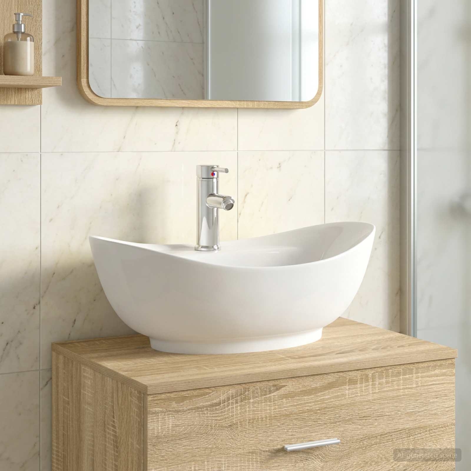 Badkamer Waskom Chroom 59 x 35 x 21 cm Metaal