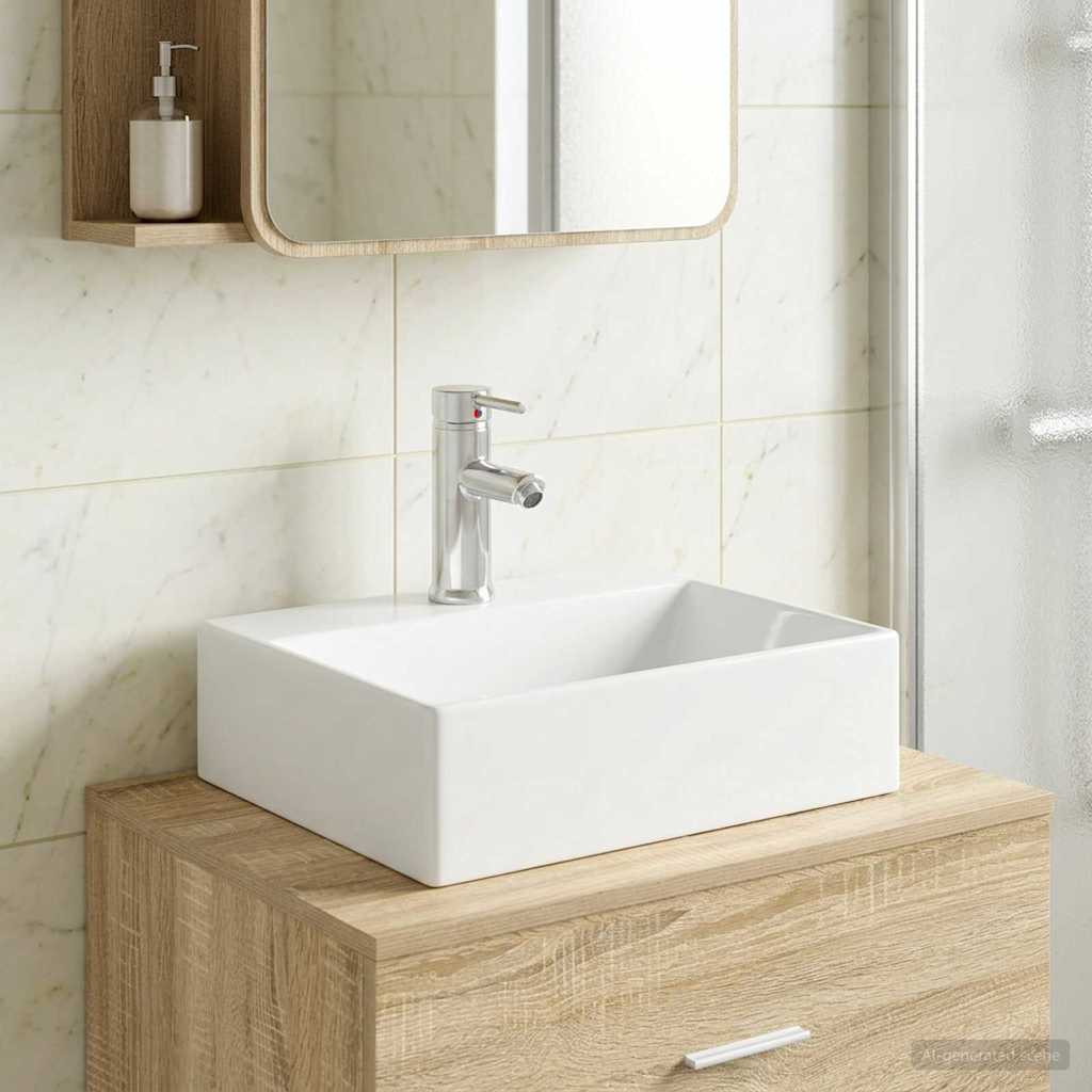 Badkamer Waskom Chroom 39 x 30,5 x 12,5 cm Metaal