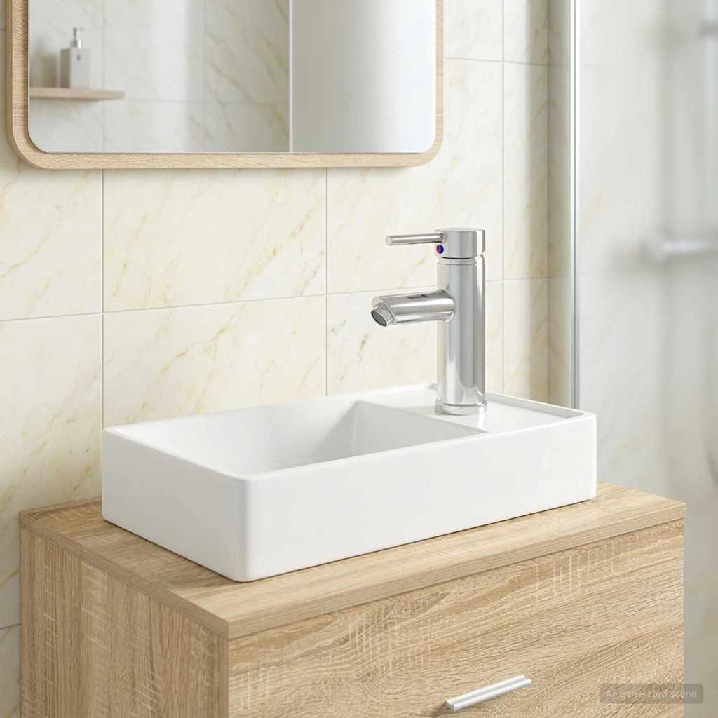 Badkamer Waskom Chroom 40,5 x 22,5 x 11,5 cm Metaal