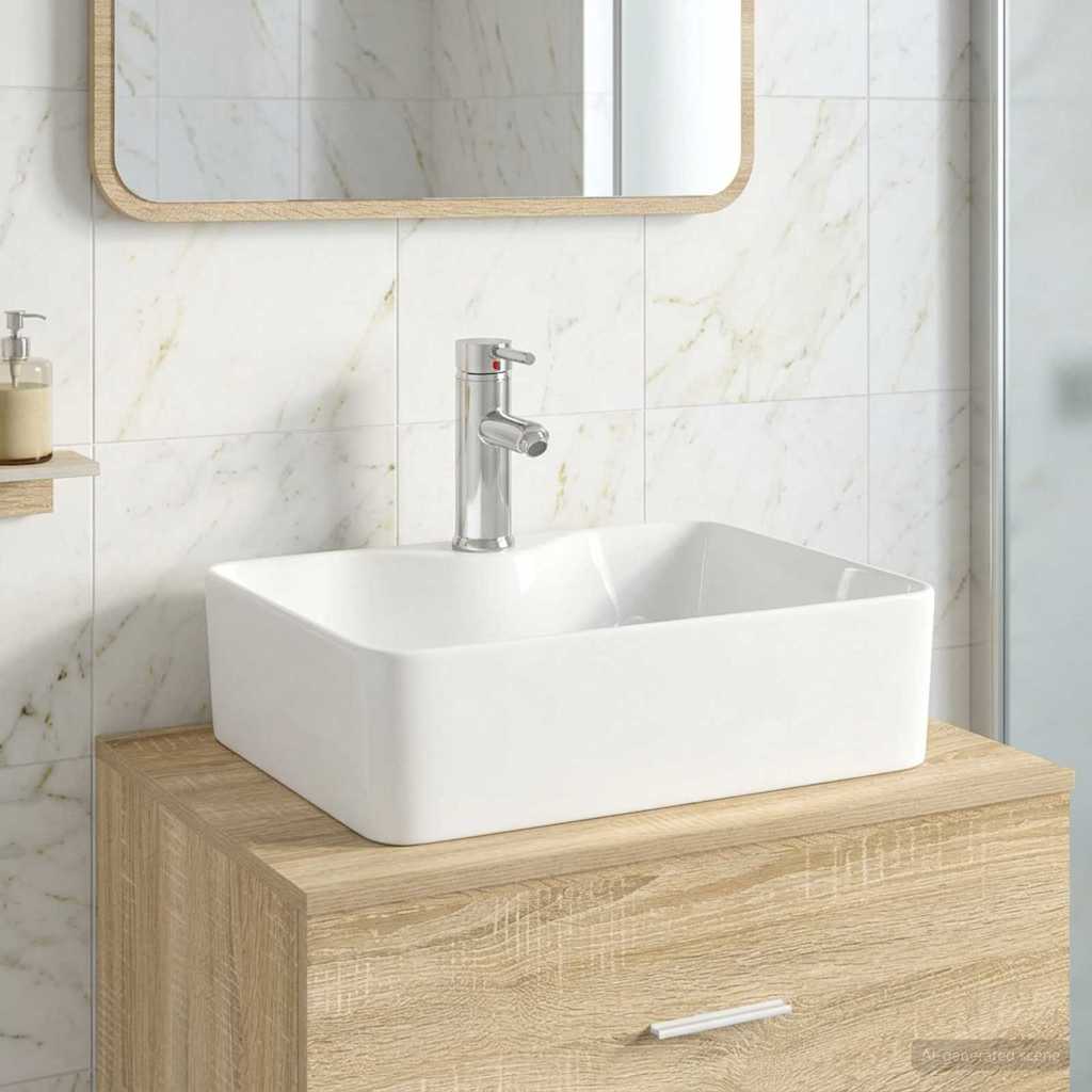 Badkamer Waskom Chroom 48,5 x 37,5 x 13 cm Metaal