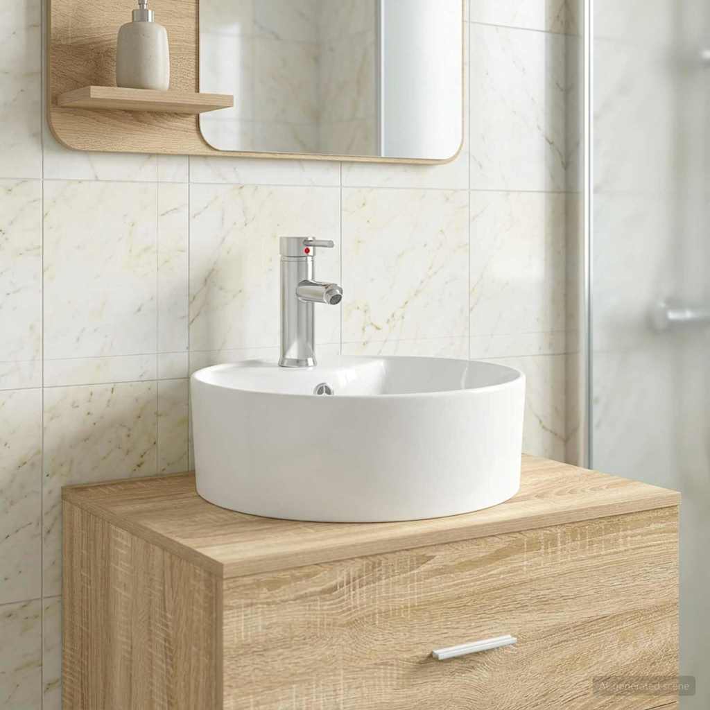Badkamer Waskom Chroom 40,5 x 40,5 x 15 cm Metaal