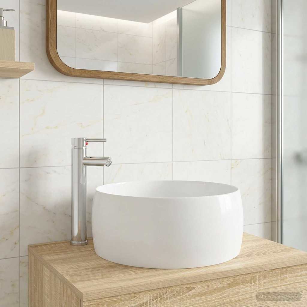 Badkamer Waskom Chroom 38,5 x 38,5 x 16 cm Metaal