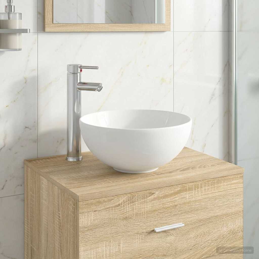 Badkamer Waskom Chroom 32 x 32 x 13 cm Metaal
