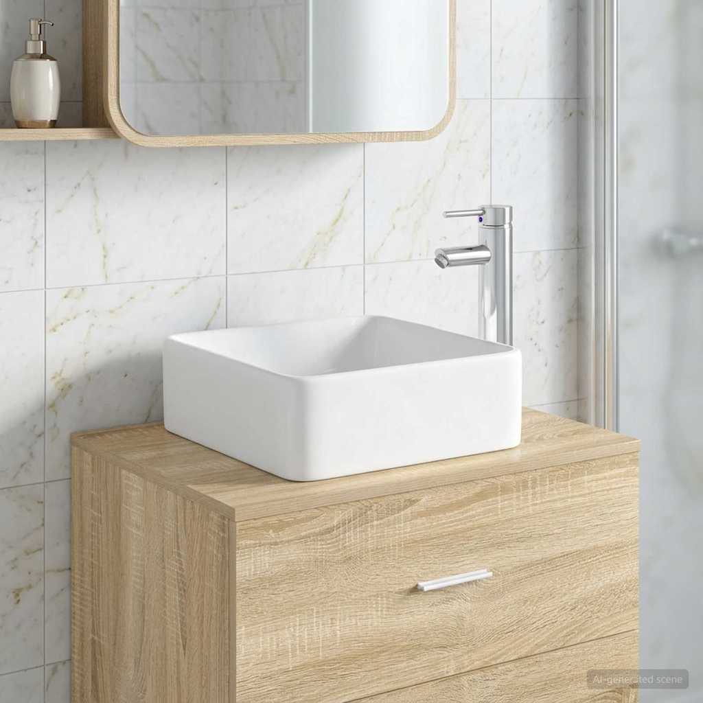 Badkamer Waskom Chroom 49 x 37 x 14 cm Metaal