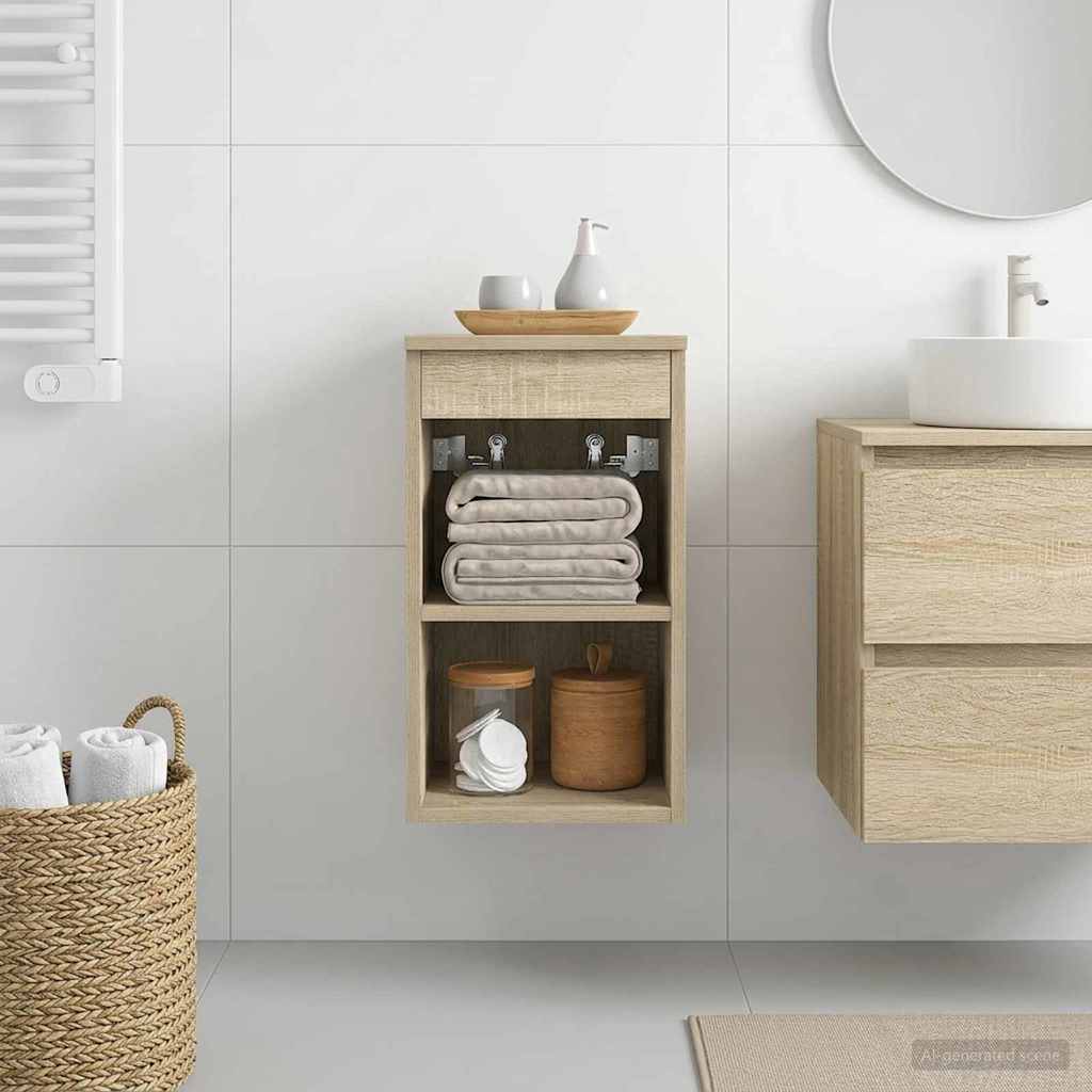 Badkamerkast Tussenin Sonoma Eiken 30 x 35 x 50 cm Bewerkt hout