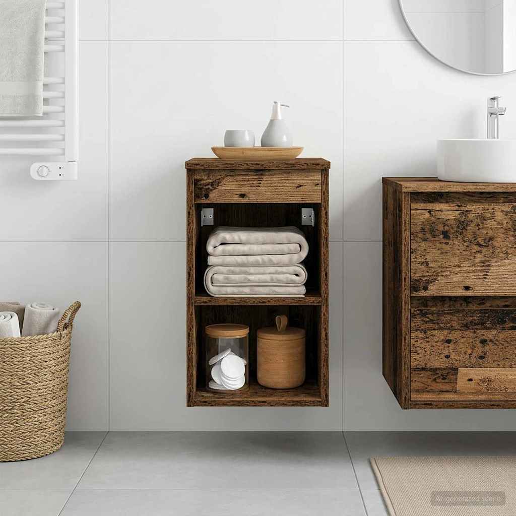 Badkamerkast Tussenin Oud hout 30 x 44,5 x 50 cm Bewerkt hout