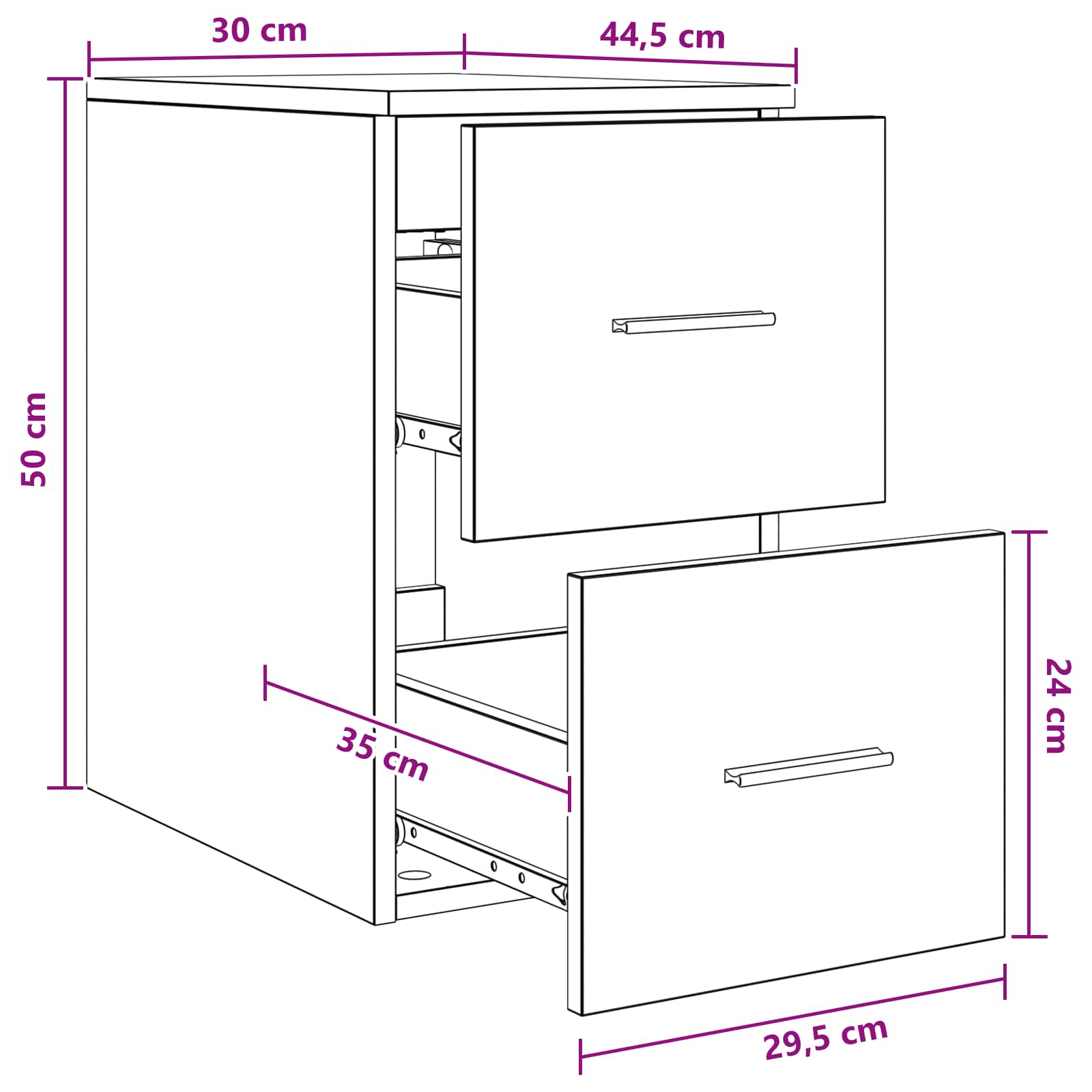 Badkamerkast Tussenin Wit 30 x 44,5 x 50 cm Bewerkt hout – afbeelding 9