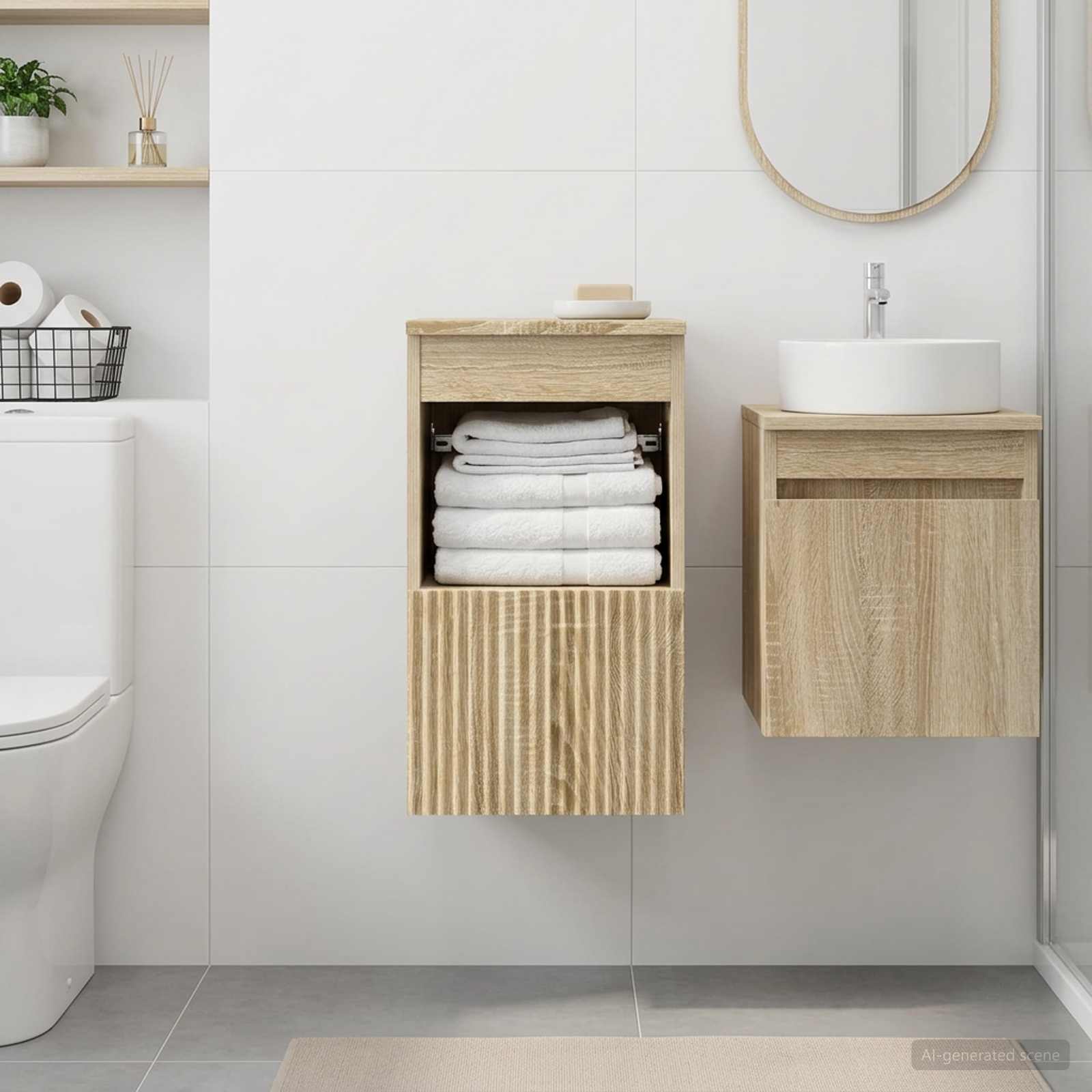 Badkamerkast Sonoma Eiken 30 x 35 x 50 cm Bewerkt hout