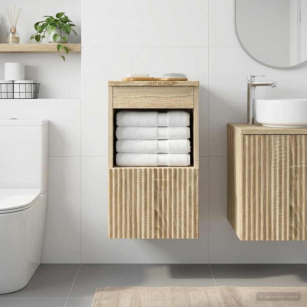 Badkamerkast Sonoma Eiken 30 x 41 x 50 cm Bewerkt hout