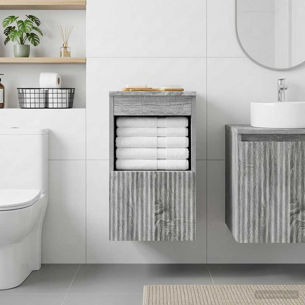 Badkamerkast Grijs Sonoma 30 x 41 x 50 cm Bewerkt hout