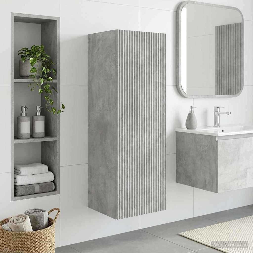 Wand Gemonteerde Badkamerkast Betongrijs 33 x 34,5 x 60 cm