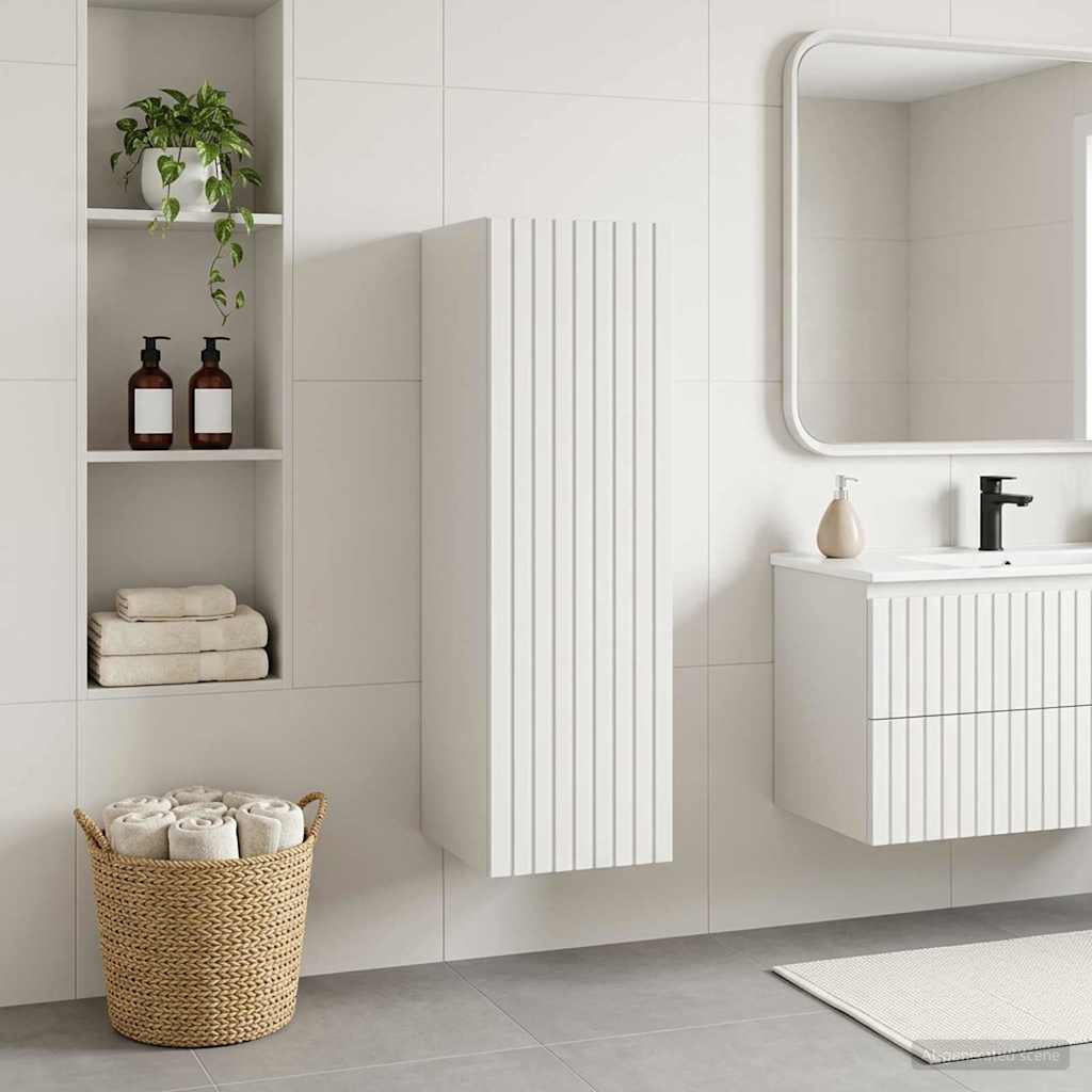 Wand Gemonteerde Badkamerkast Wit 33 x 34,5 x 60 cm