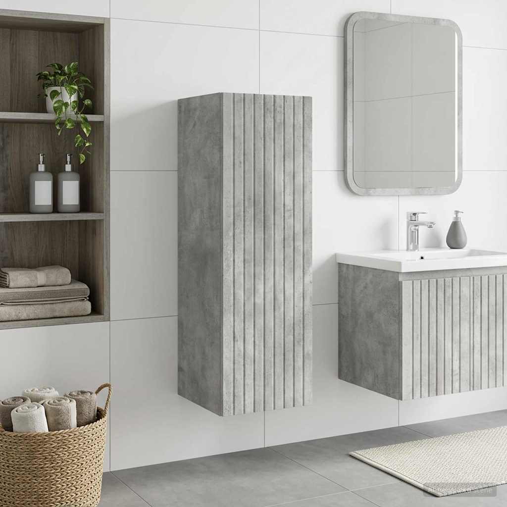 Wand Gemonteerde Badkamerkast Betongrijs 33 x 34,5 x 60 cm