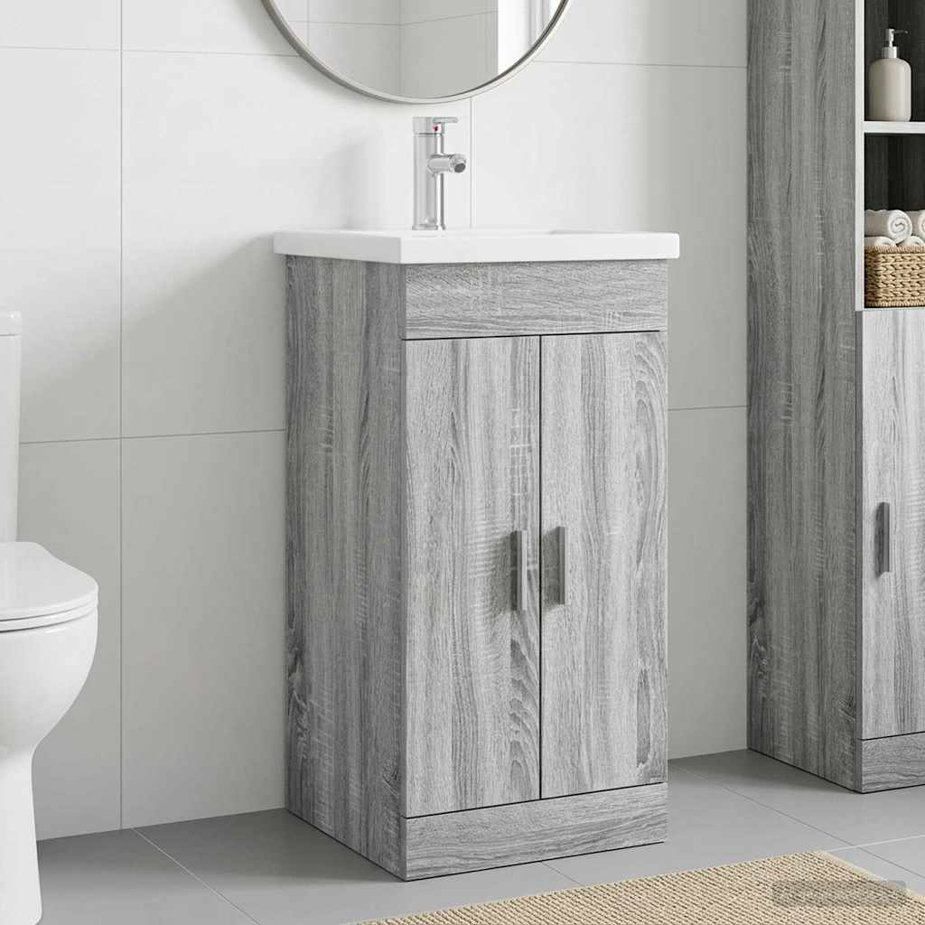 Badkamermeubel met Wasbak Grijs Sonoma 42 x 40 x 84,5 cm