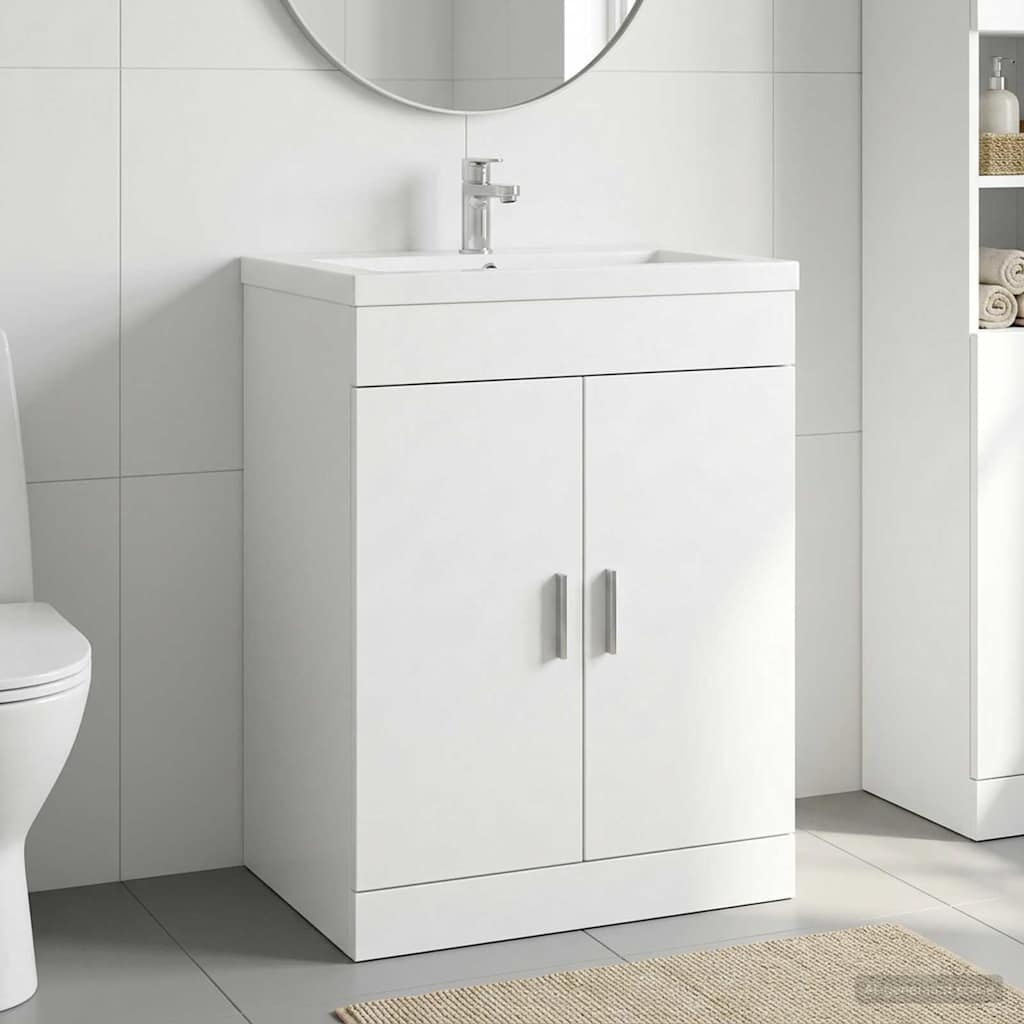 Badkamer Onder Wasbak Kast Wit 78,5 x 37,5 x 81 cm Bewerkt hout