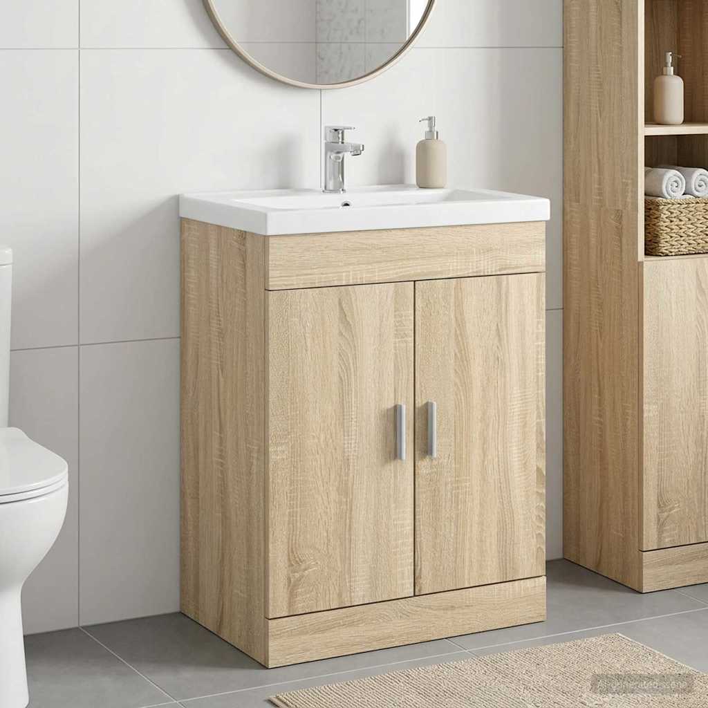 Badkamer Onder Wasbak Kast Sonoma Eiken 78,5 x 37,5 x 81 cm