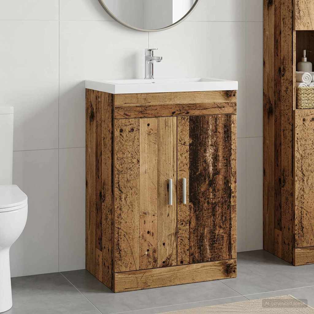 Badkamer Onder Wasbak Kast Oud hout 78,5 x 37,5 x 81 cm