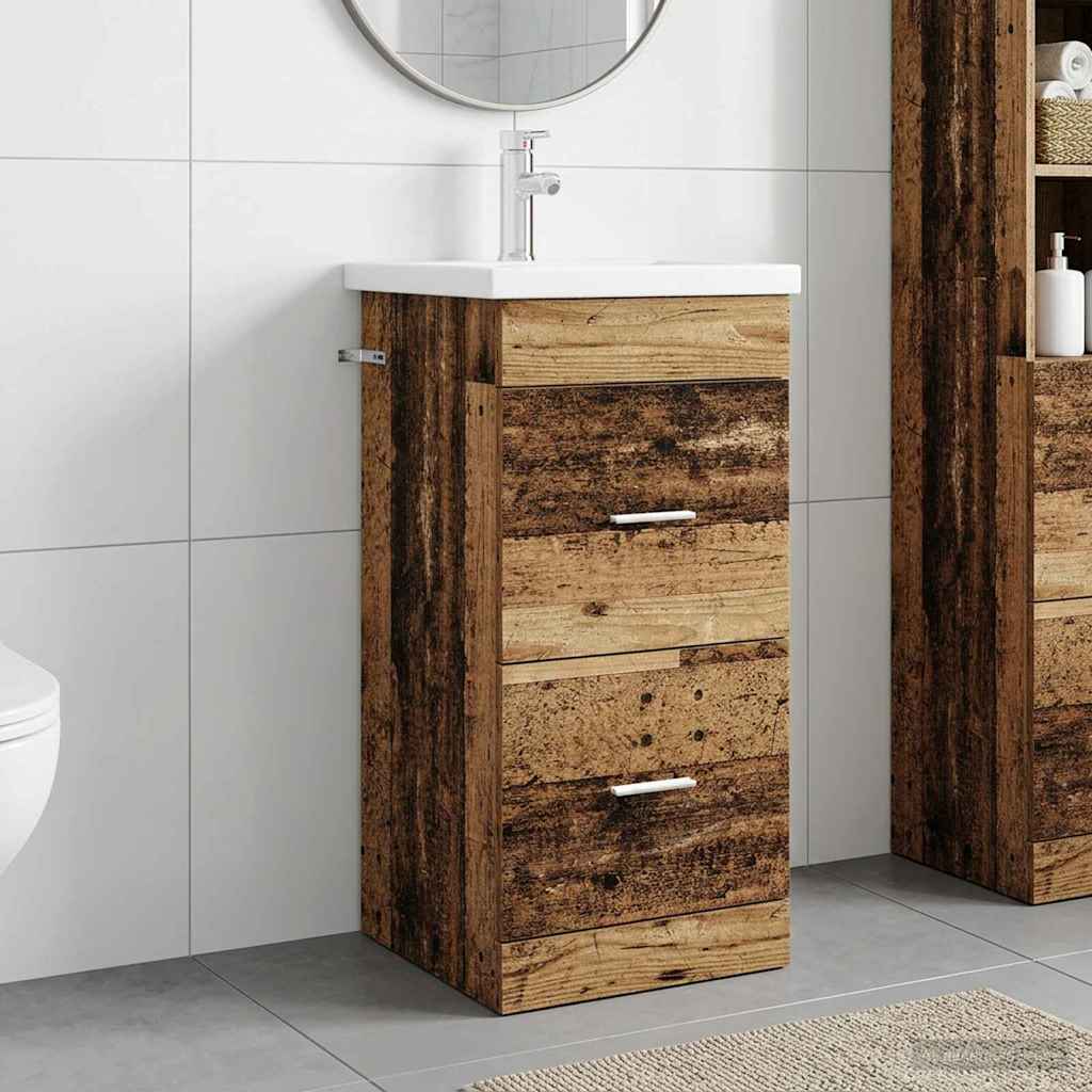 Badkamermeubel met Wasbak Oud hout 42 x 40 x 84,5 cm
