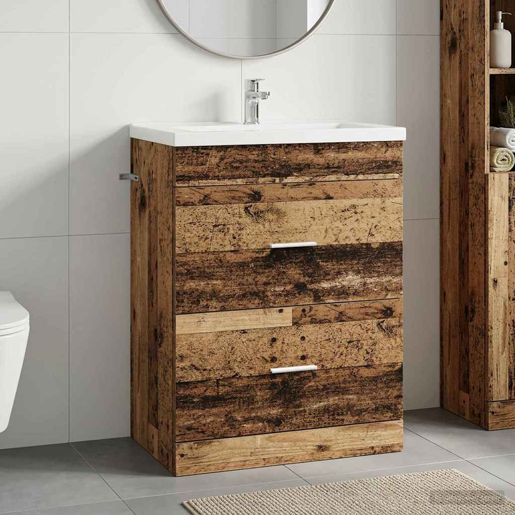 Badkamer Onder Wasbak Kast Oud hout 56 x 37,5 x 81 cm