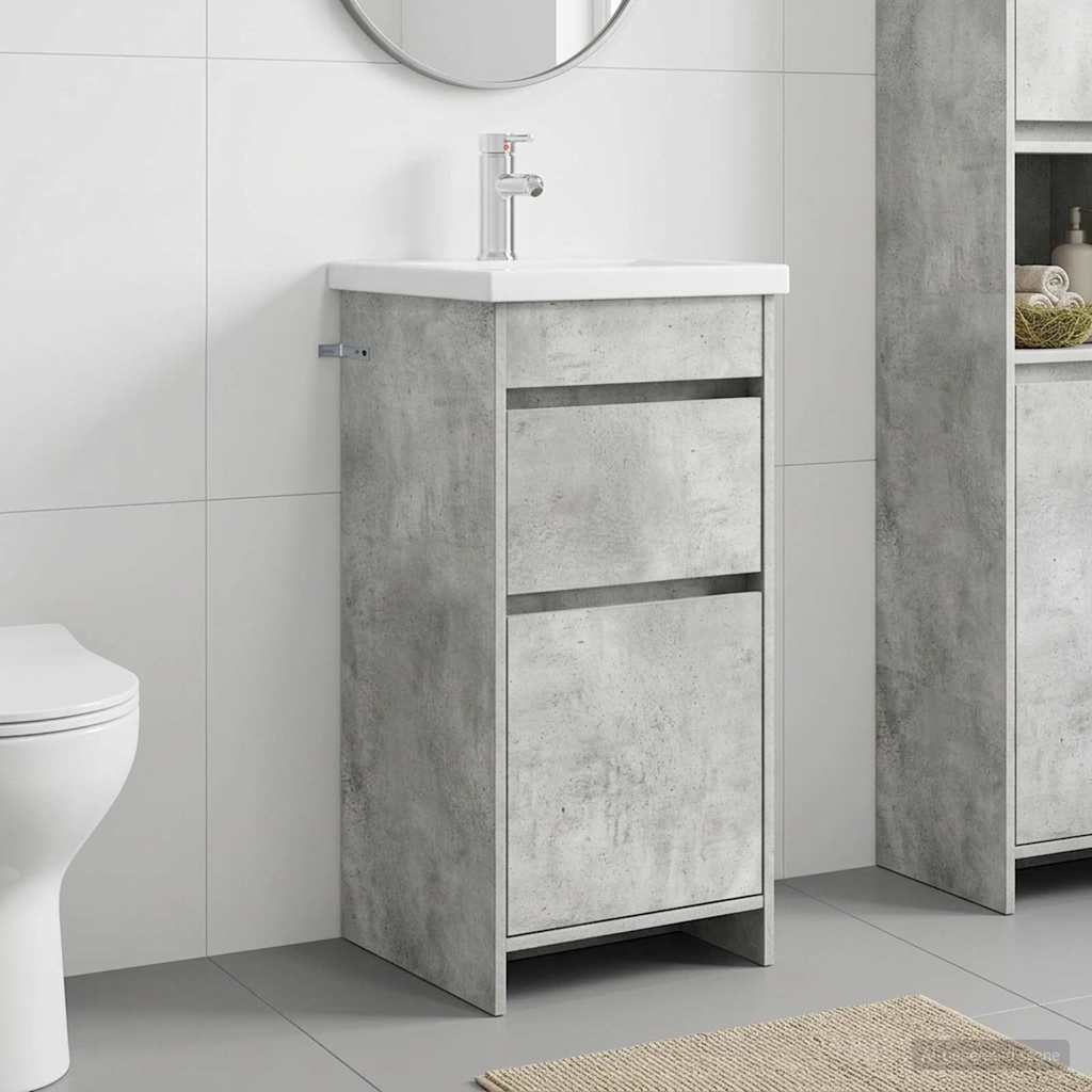 Badkamermeubel met Wasbak Betongrijs 42 x 40 x 84,5 cm