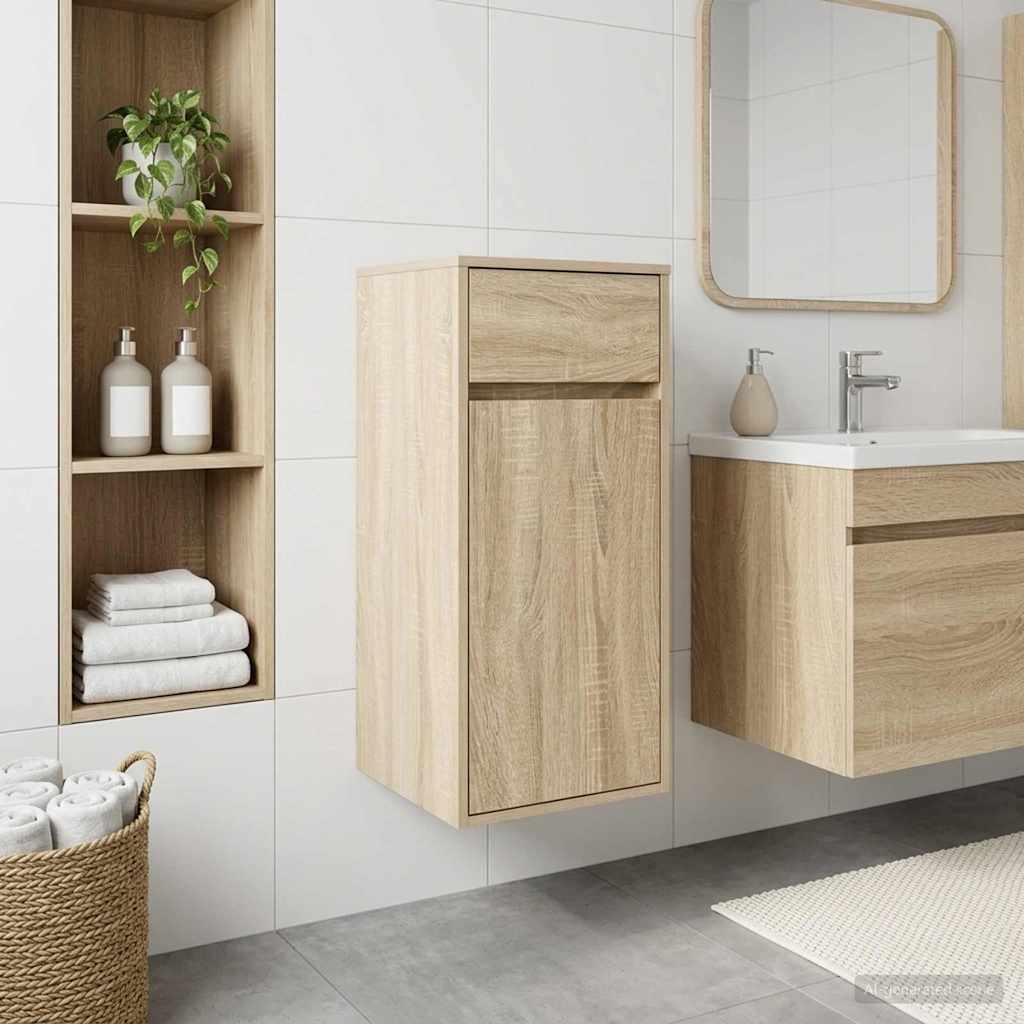Badkamerkast Sonoma Eiken 35 x 36,5 x 85 cm Bewerkt hout