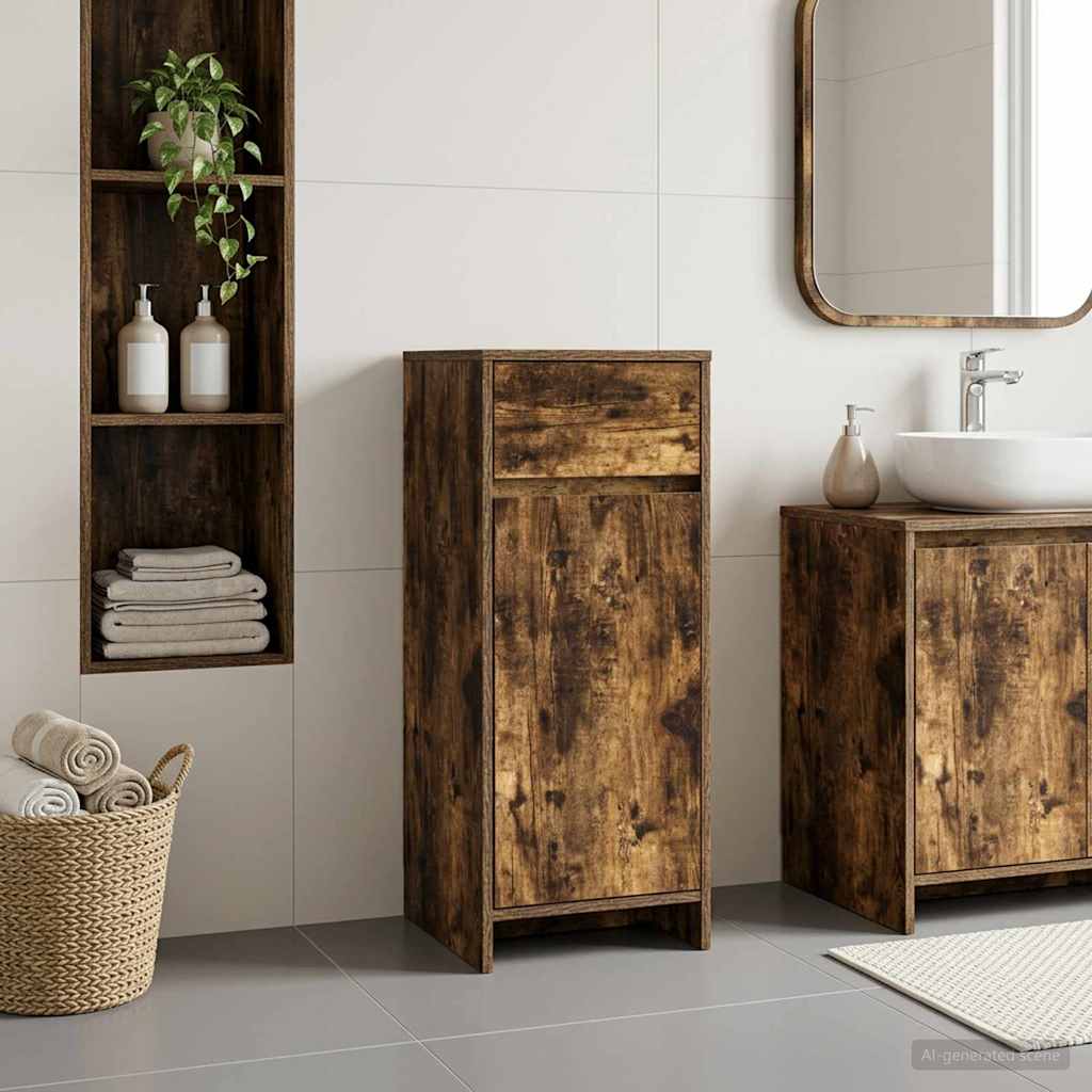 Badkamerkast Gerookt eiken 35 x 36,5 x 85 cm Bewerkt hout