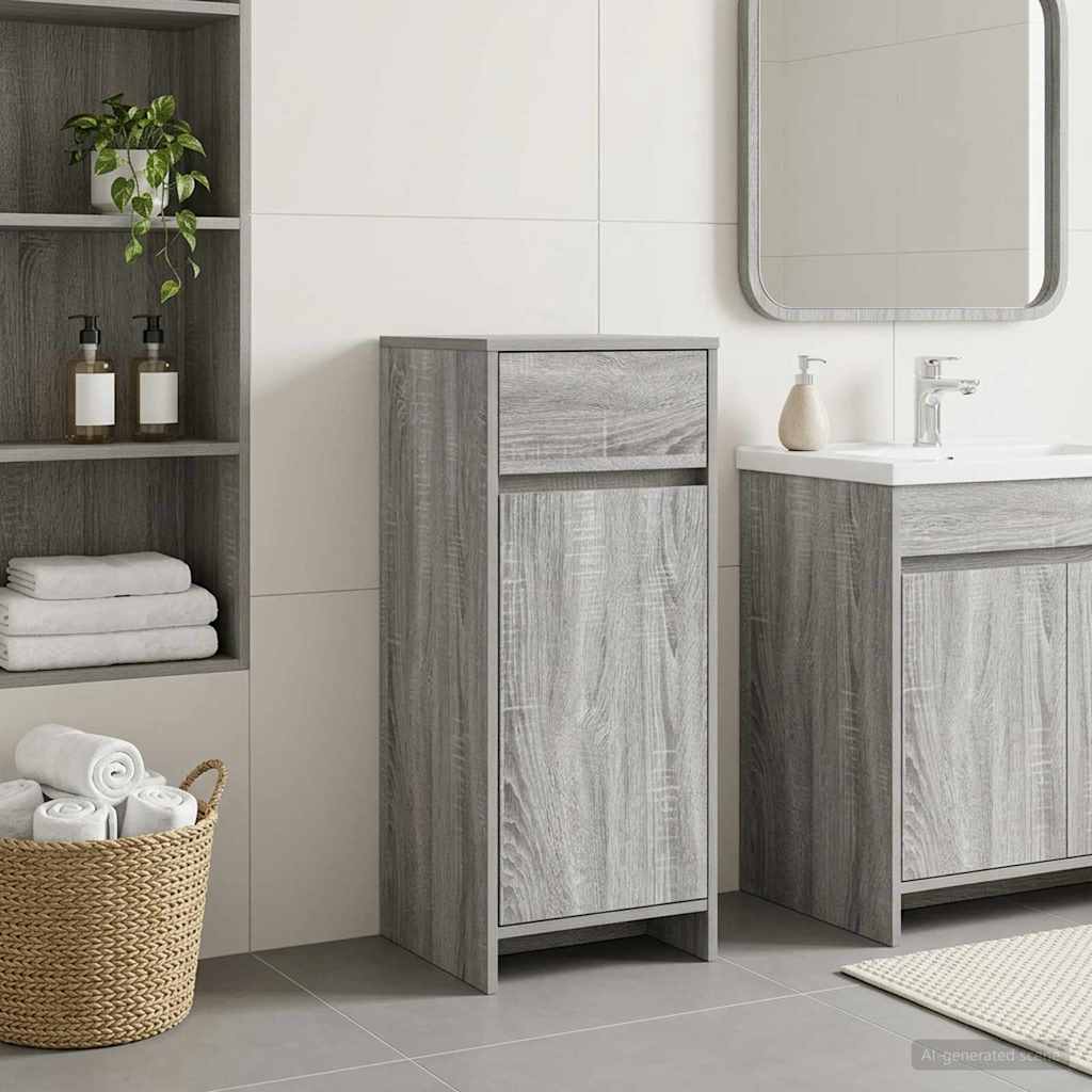 Badkamerkast Grijs Sonoma 35 x 36,5 x 85 cm Bewerkt hout