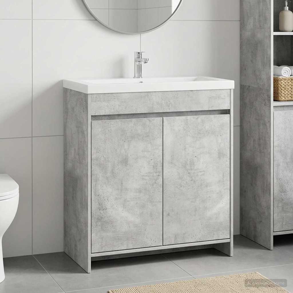 Badkamer Onder Wasbak Kast Betongrijs 78,5 x 37,5 x 81 cm