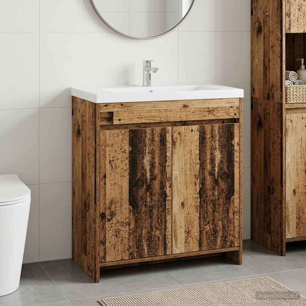 Badkamer Onder Wasbak Kast Oud hout 78,5 x 37,5 x 81 cm