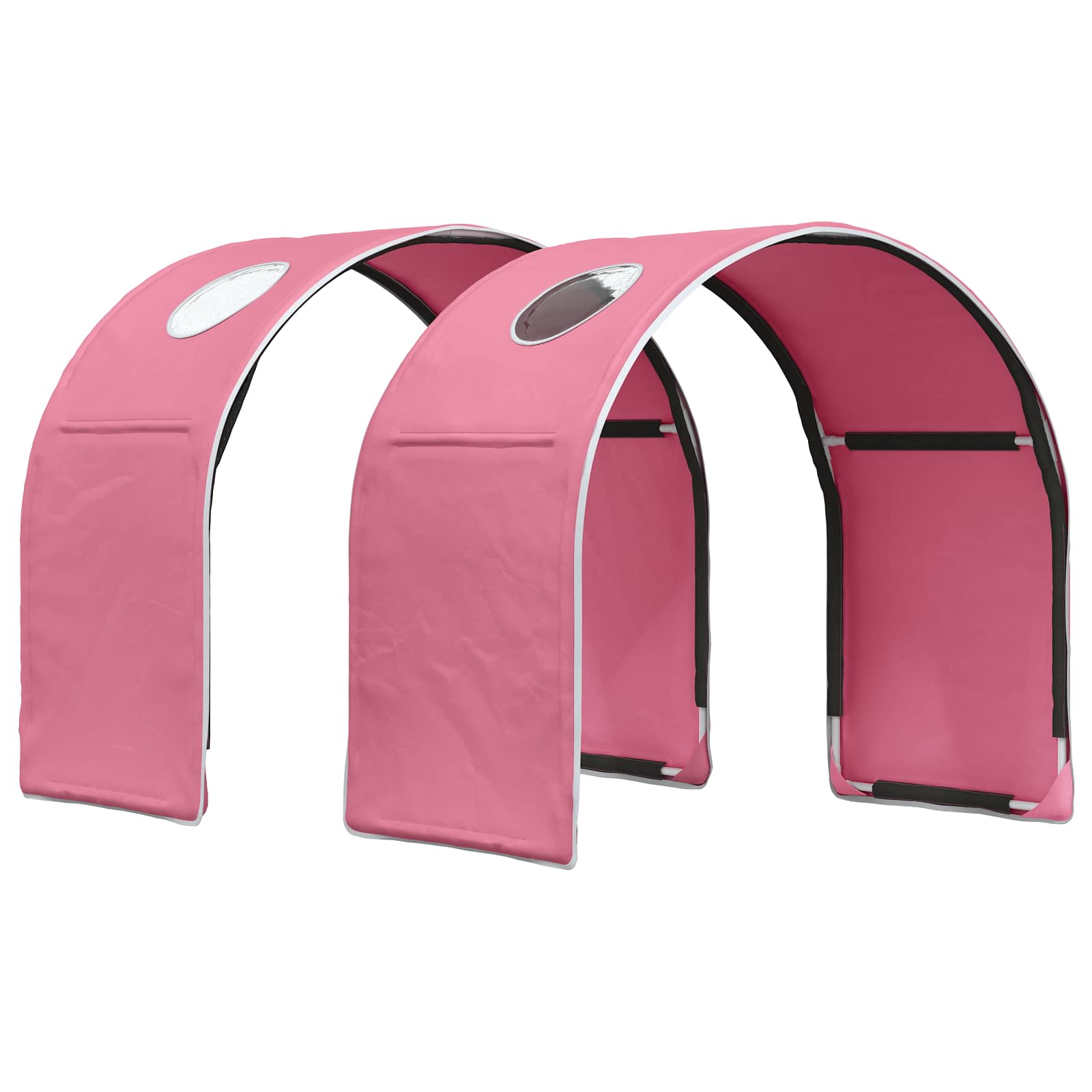 Bedtunnel voor kinderbedden 2 pcs Roze Polyester