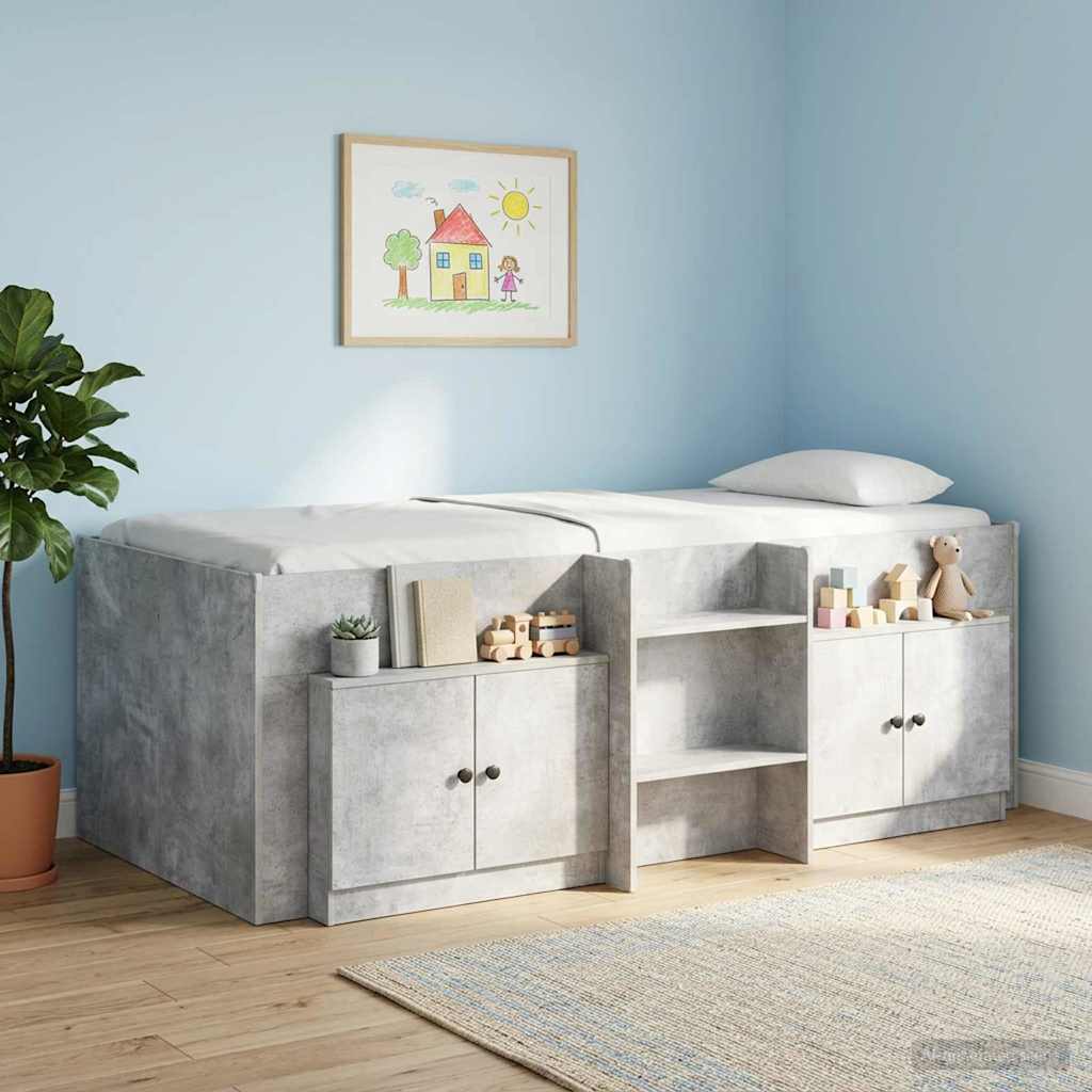 Opbergkast voor Loftbed 2 st Betongrijs 66 x 35 x 48 cm