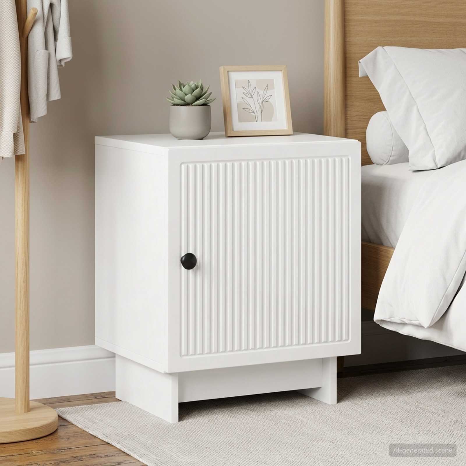 Nachtkastje 2 pcs Hoogglans Wit 43 x 34,5 x 50 cm Bewerkt hout