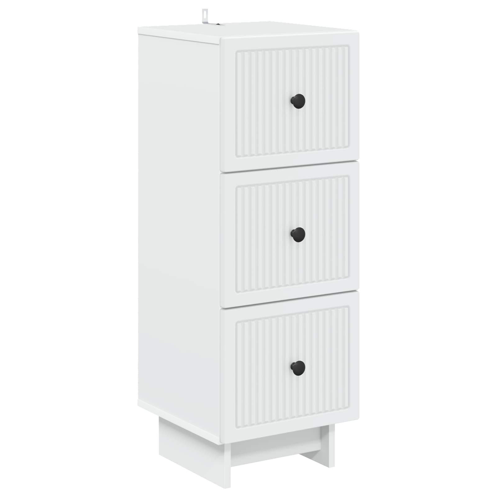 Ladenkast Wit 33 x 34,5 x 90 cm Bewerkt hout – afbeelding 2