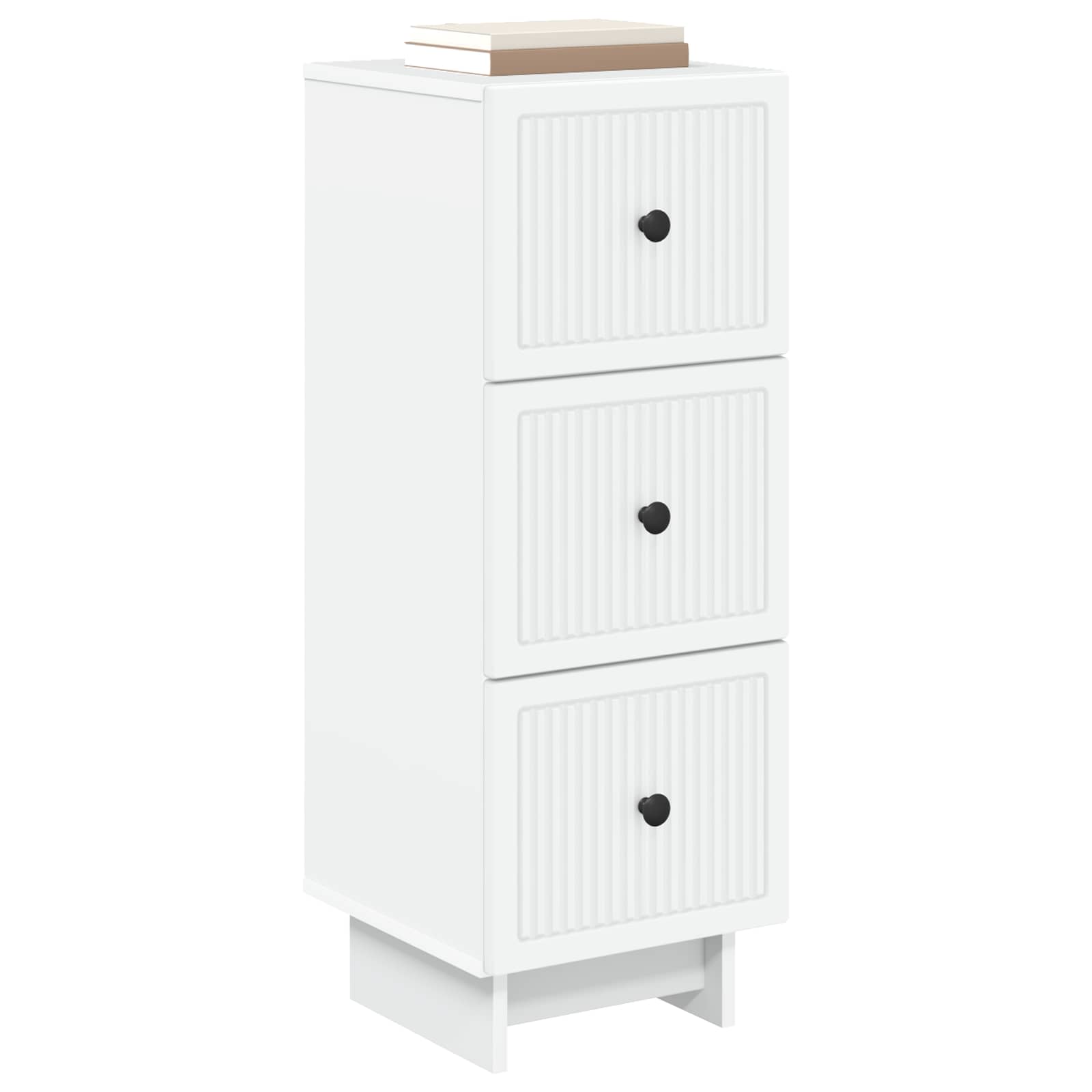 Ladenkast Wit 33 x 34,5 x 90 cm Bewerkt hout – afbeelding 3