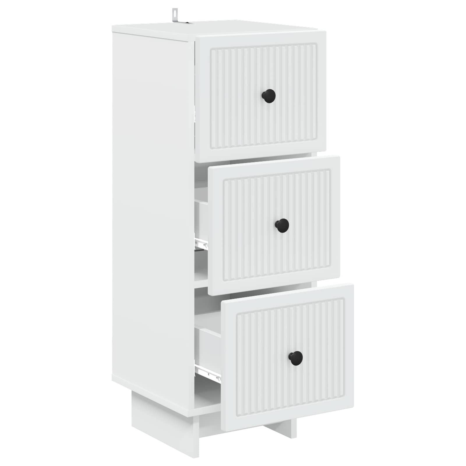 Ladenkast Wit 33 x 34,5 x 90 cm Bewerkt hout – afbeelding 5