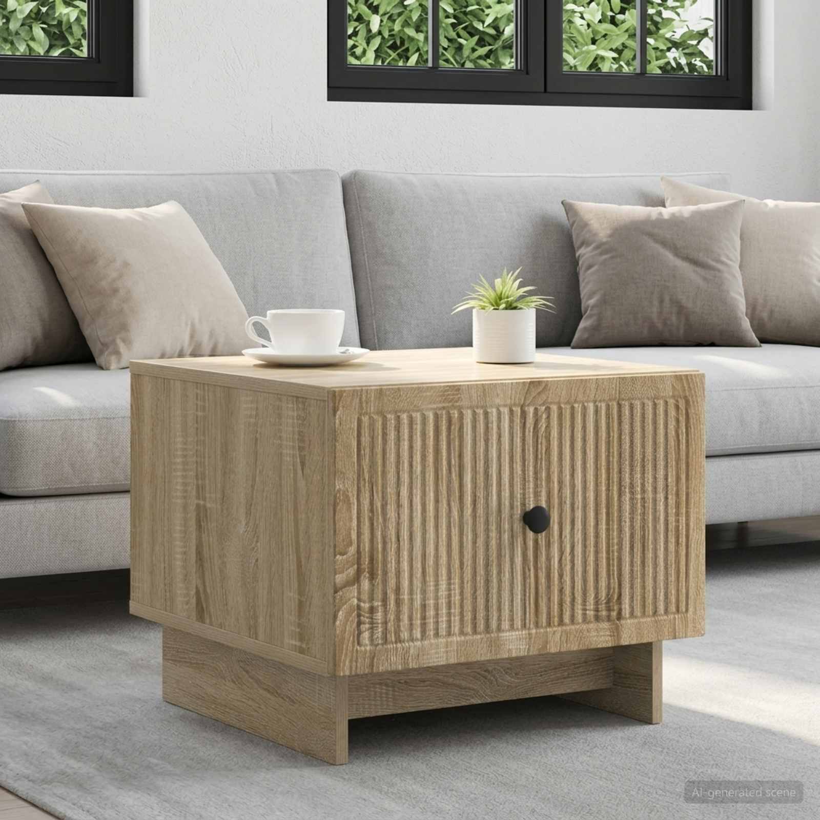 Salontafel met lade Sonoma Eiken 49 x 50 x 40 cm Bewerkt hout