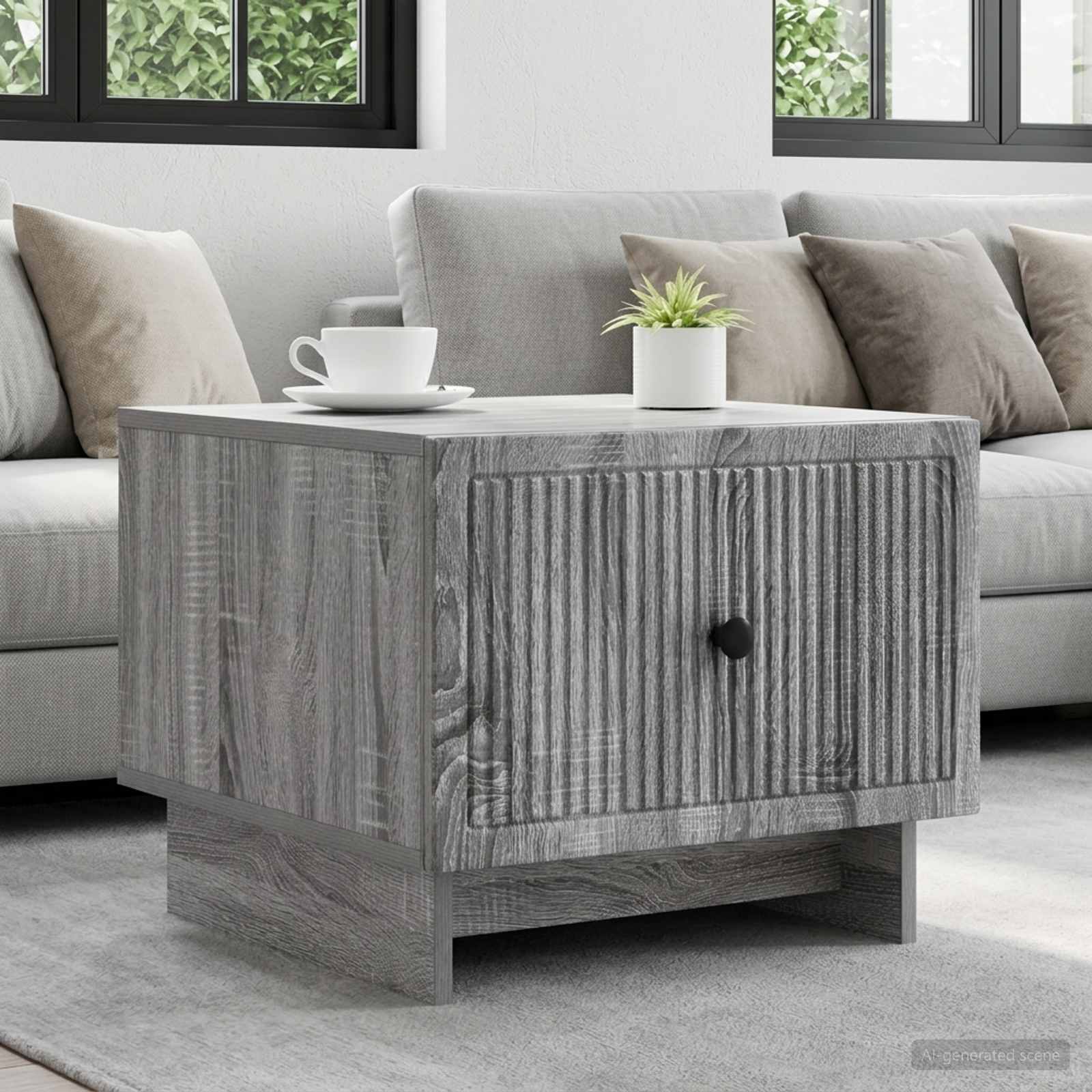 Salontafel met lade Grijs sonoma 49 x 50 x 40 cm Bewerkt hout