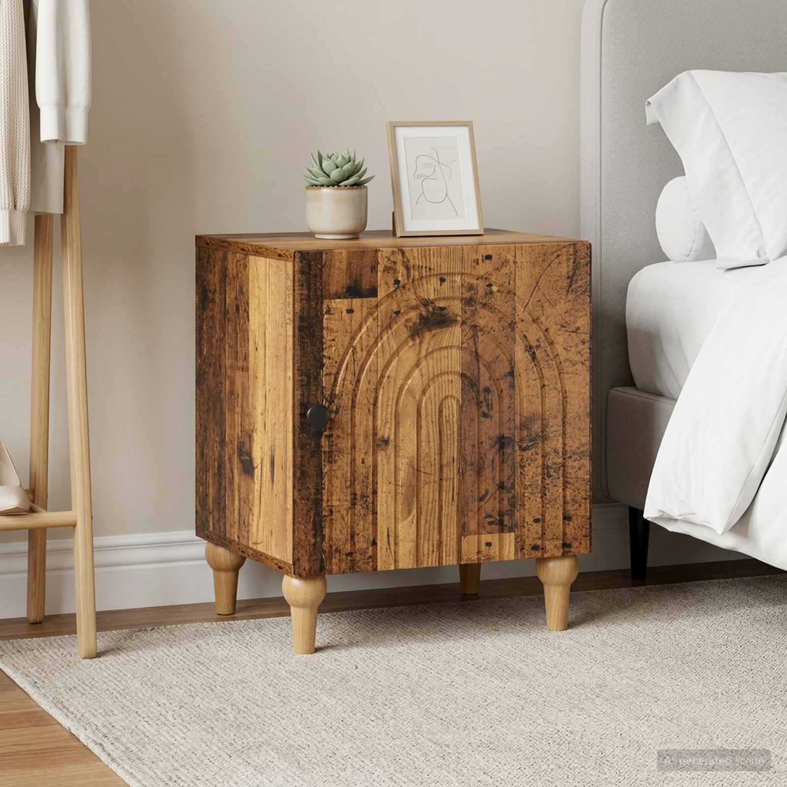 Nachtkastje 2 pcs Oud hout 43 x 34,5 x 50 cm Bewerkt hout