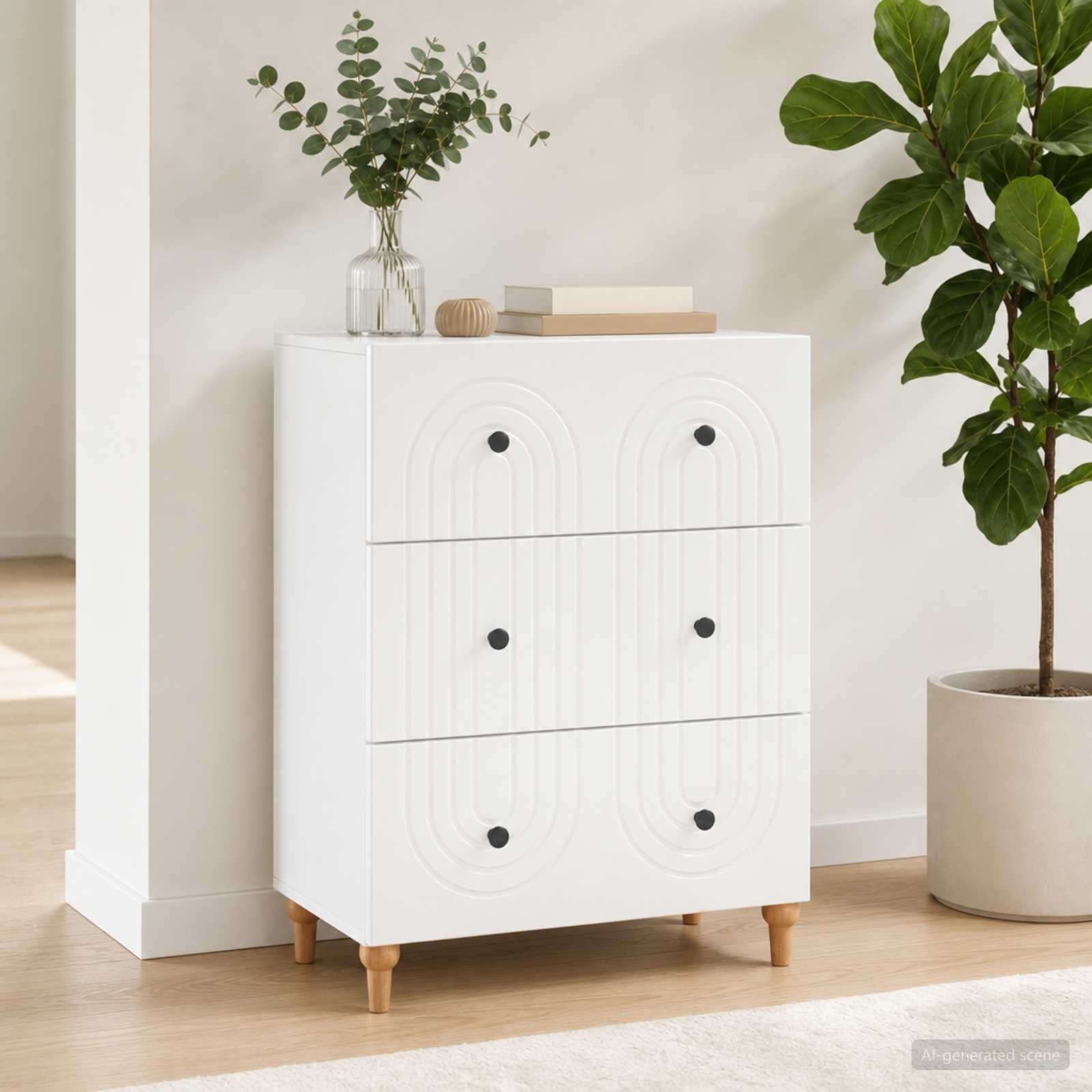 Ladenkast Wit 66 x 34,5 x 90 cm Bewerkt hout
