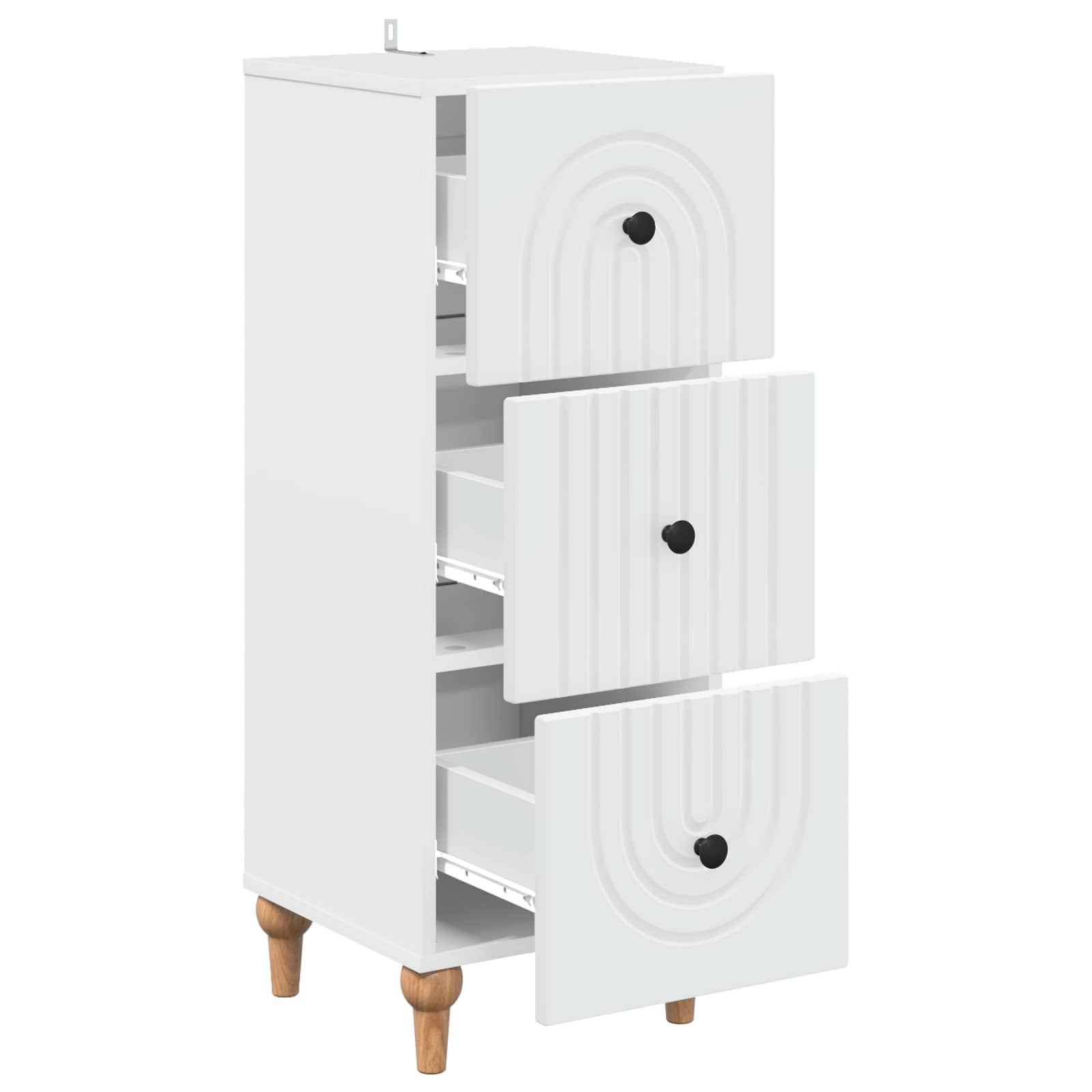 Ladenkast Wit 33 x 34,5 x 90 cm Bewerkt hout – afbeelding 5