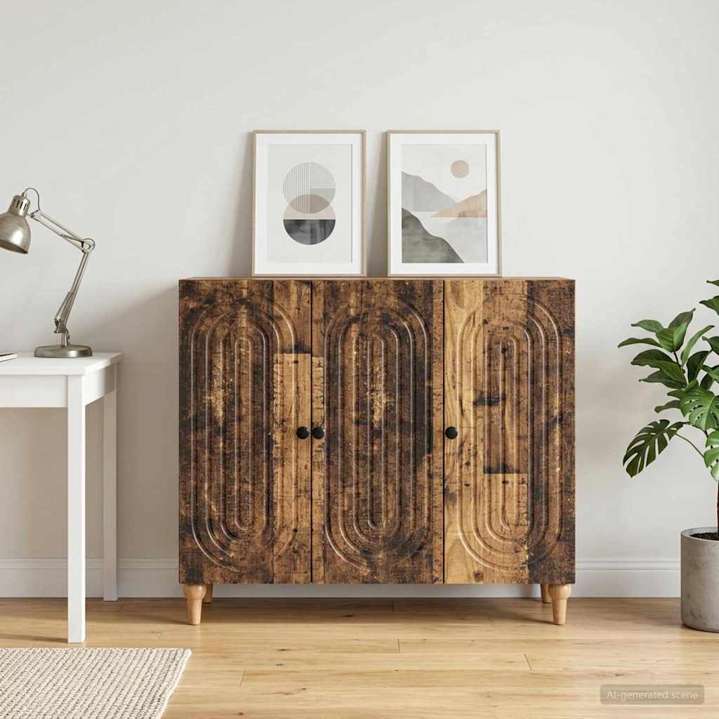 Dressoir Oud hout 89 x 34,5 x 80 cm Bewerkt hout